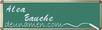 Alea Bauche Visitenkarte